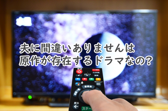 夫に間違いありませんに原作はある?漫画や小説で似てるのは?