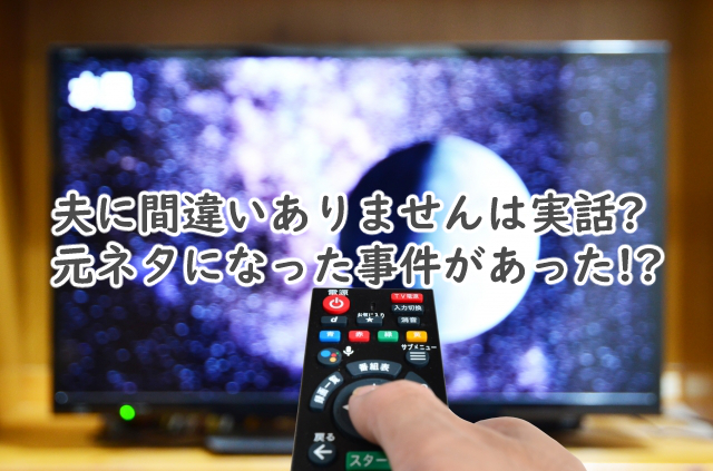 夫に間違いありませんは実話なの?元ネタになった事件とは?