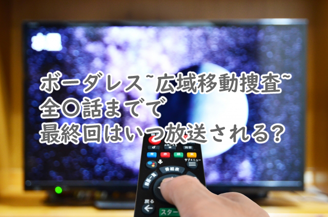 ボーダレスは全何話まで?最終回はいつされる?